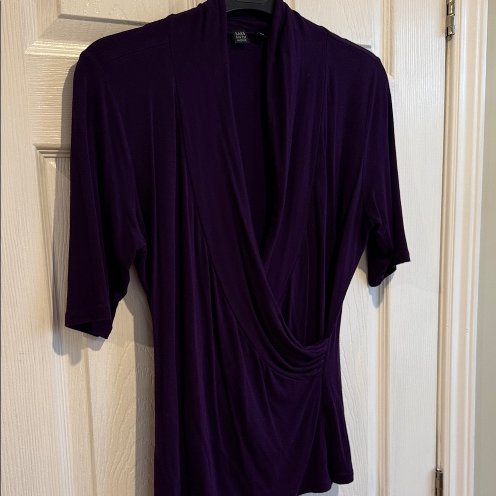 Saks Fifth Avenue Elegant Purple Blouse